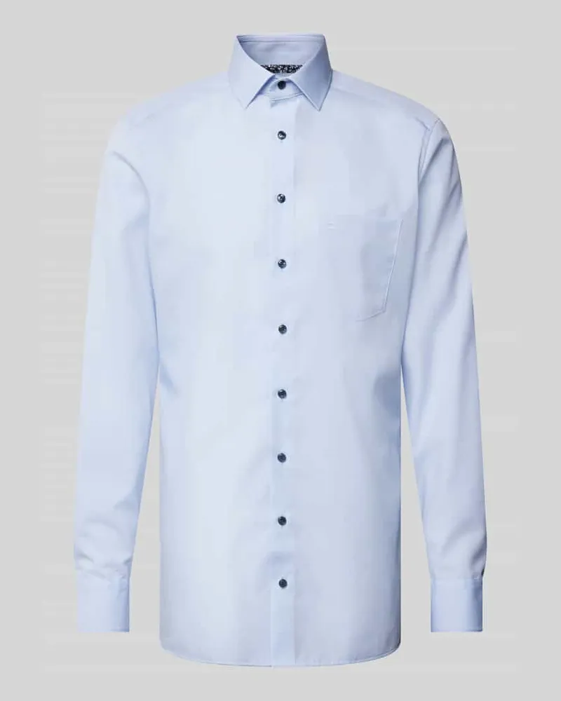 Olymp Slim Fit Businesshemd mit extra langem Arm Bleu