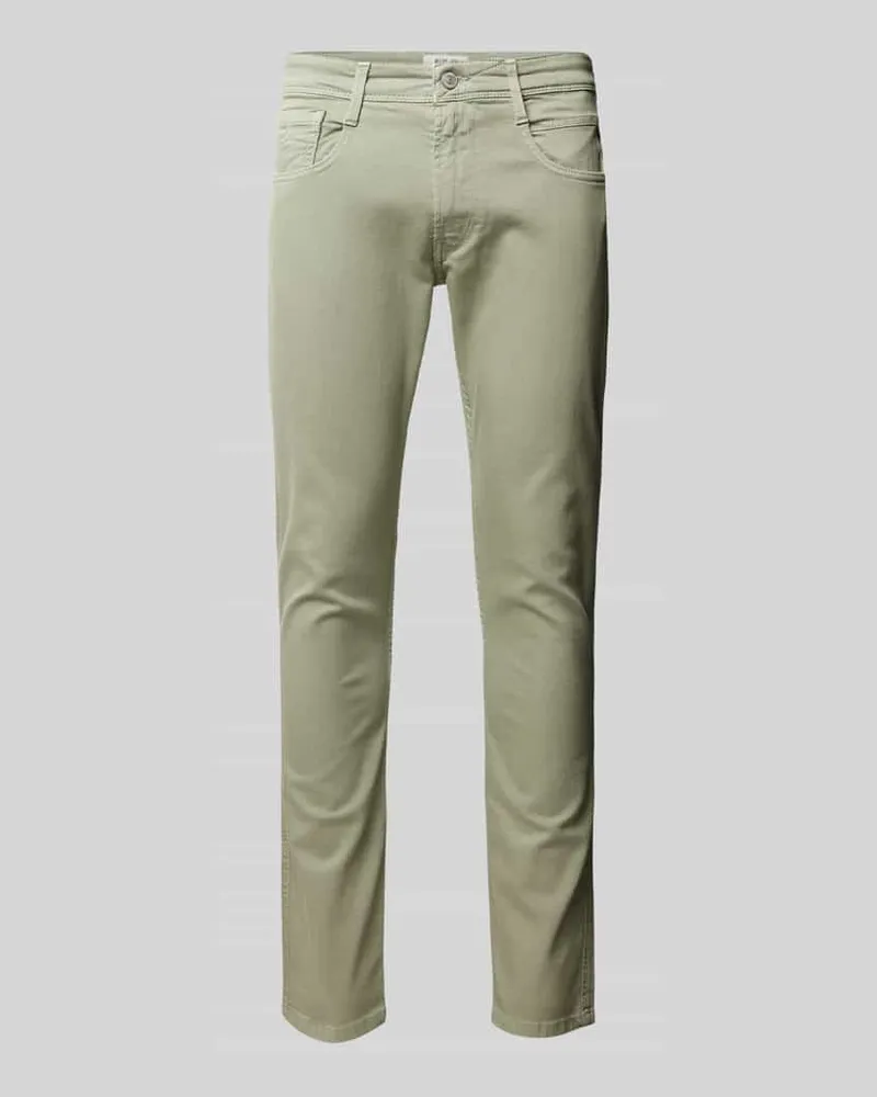 Replay Slim Fit Jeans im 5-Pocket-Design Modell 'ANBASS Schilf