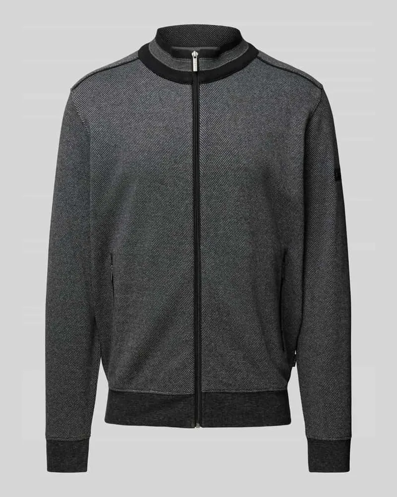 Bugatti Sweatjacke mit Stehkragen 