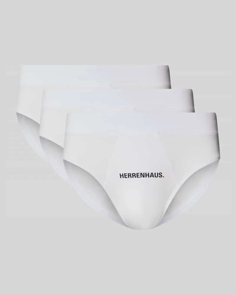 Christian Berg Slip mit Print im 3er-Pack Weiss