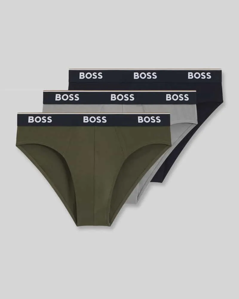 HUGO BOSS Slip aus Baumwoll-Mix im 3er-Pack Modell 'BRIEF 3P POWER Dunkelblau