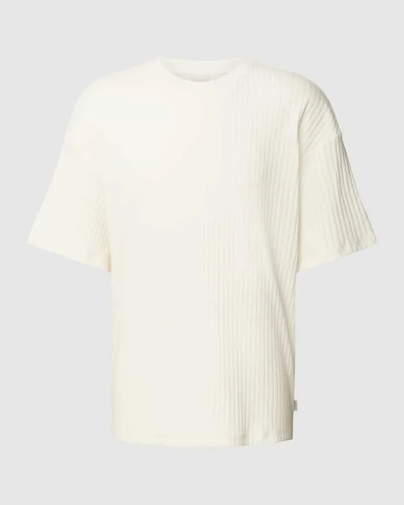 Jack & Jones T-Shirt mit Rundhalsausschnitt Modell 'AWARD Offwhite