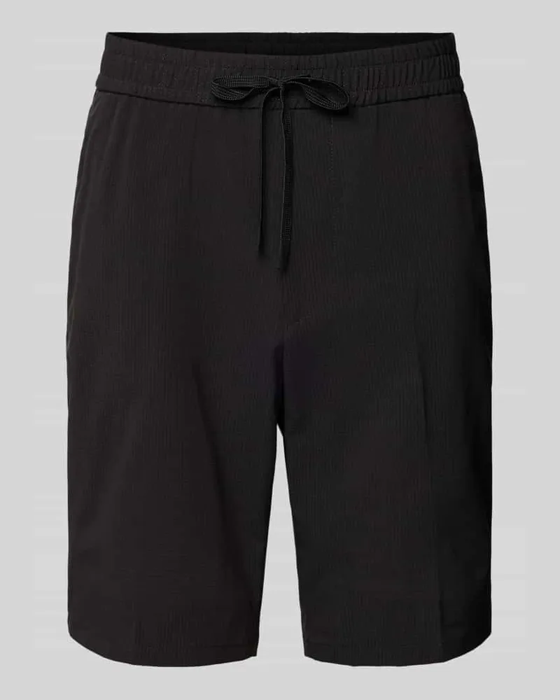 HUGO BOSS Regular Fit Shorts mit Tunnelzug Black