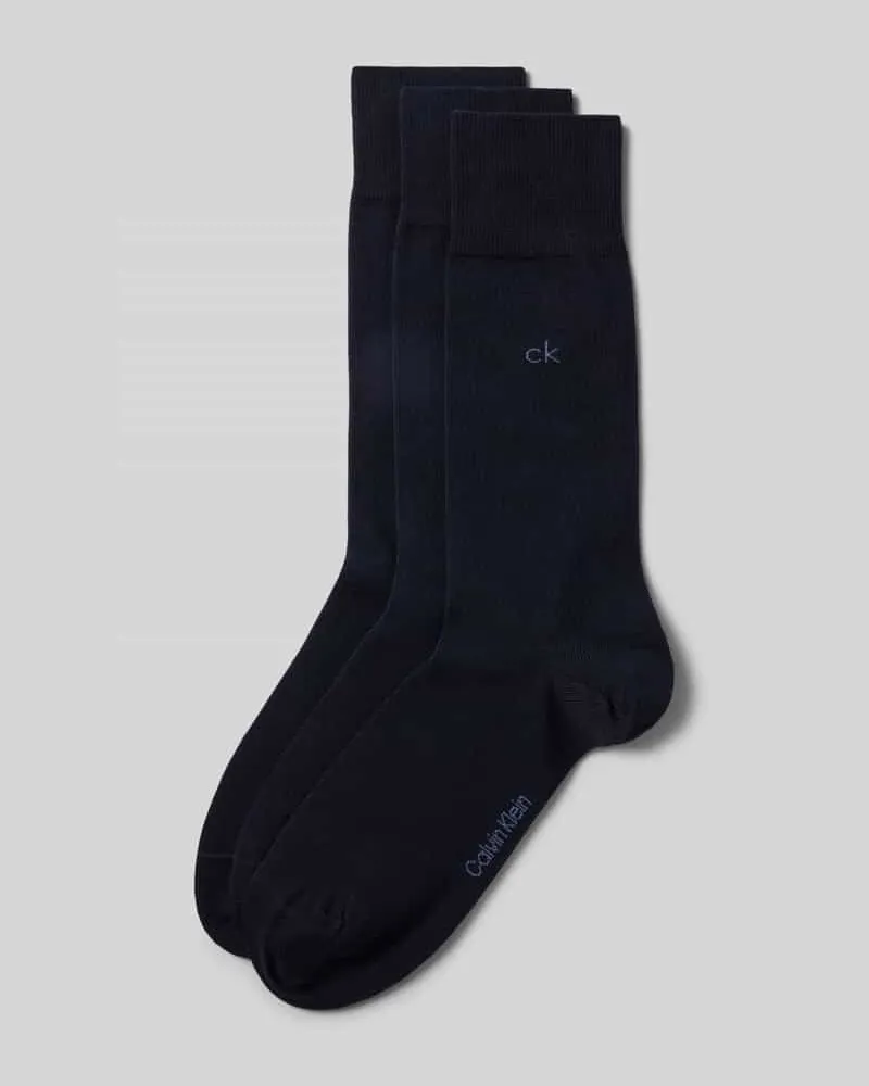 Calvin Klein Socken aus Baumwoll-Mix im 3er-Pack Dunkelblau