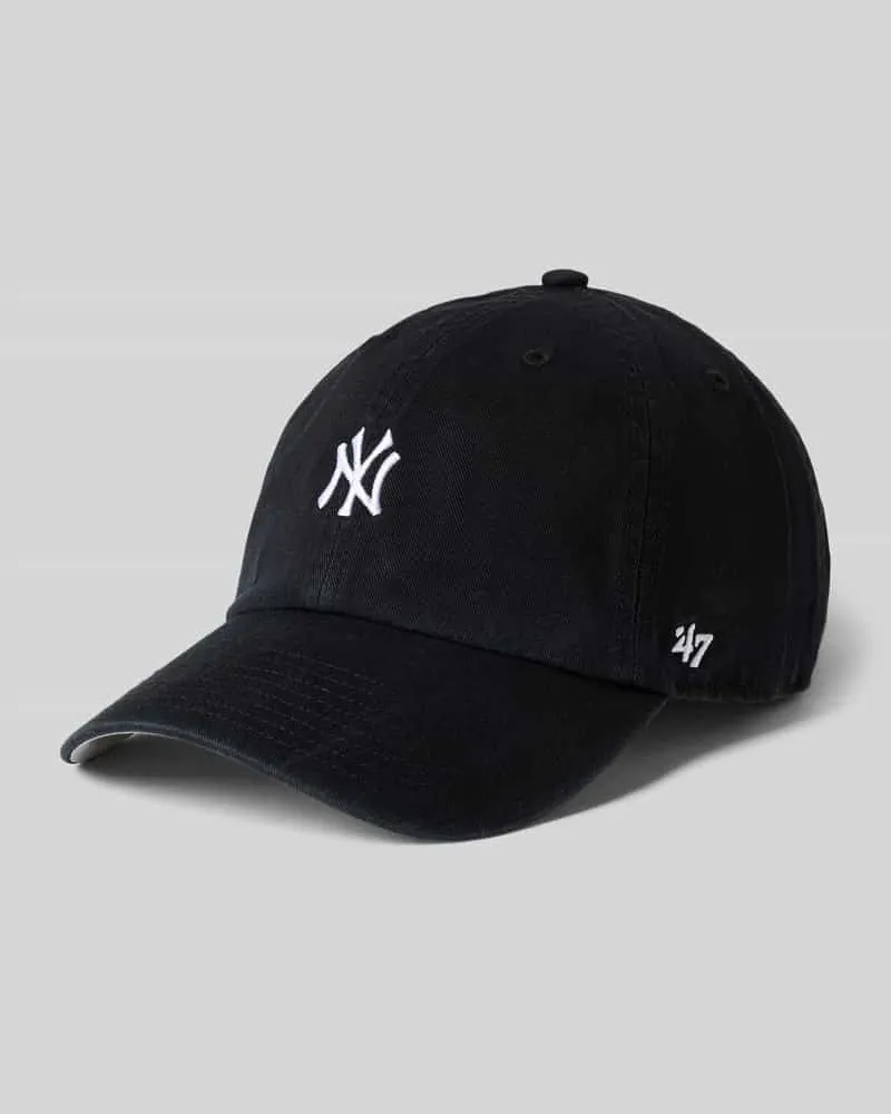 '47 Basecap aus reiner Baumwolle mit Label-Stitching Black
