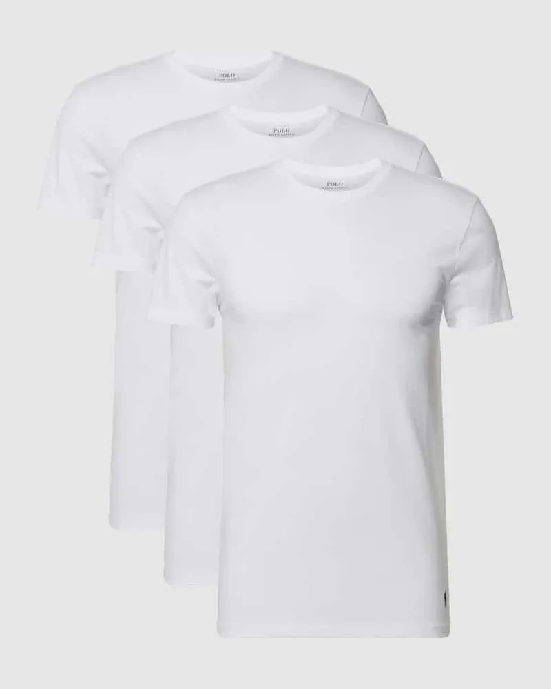Ralph Lauren T-Shirt mit Logo-Stitching im 3er-Pack 