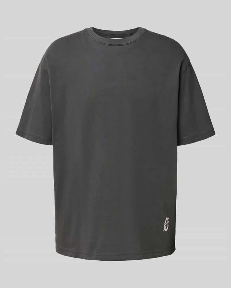 Samsøe & Samsøe Oversized T-Shirt mit Motiv-Print Modell 'SWIRL Graphit