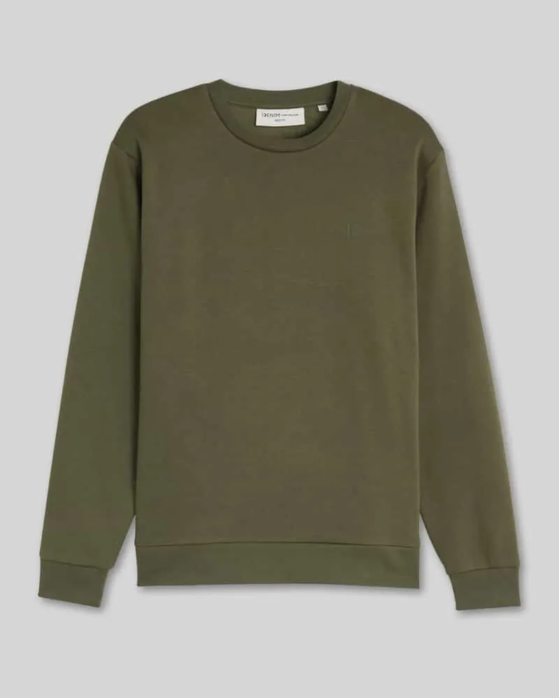 Tom Tailor Regular Fit Sweatshirt aus Baumwoll-Mix Oliv