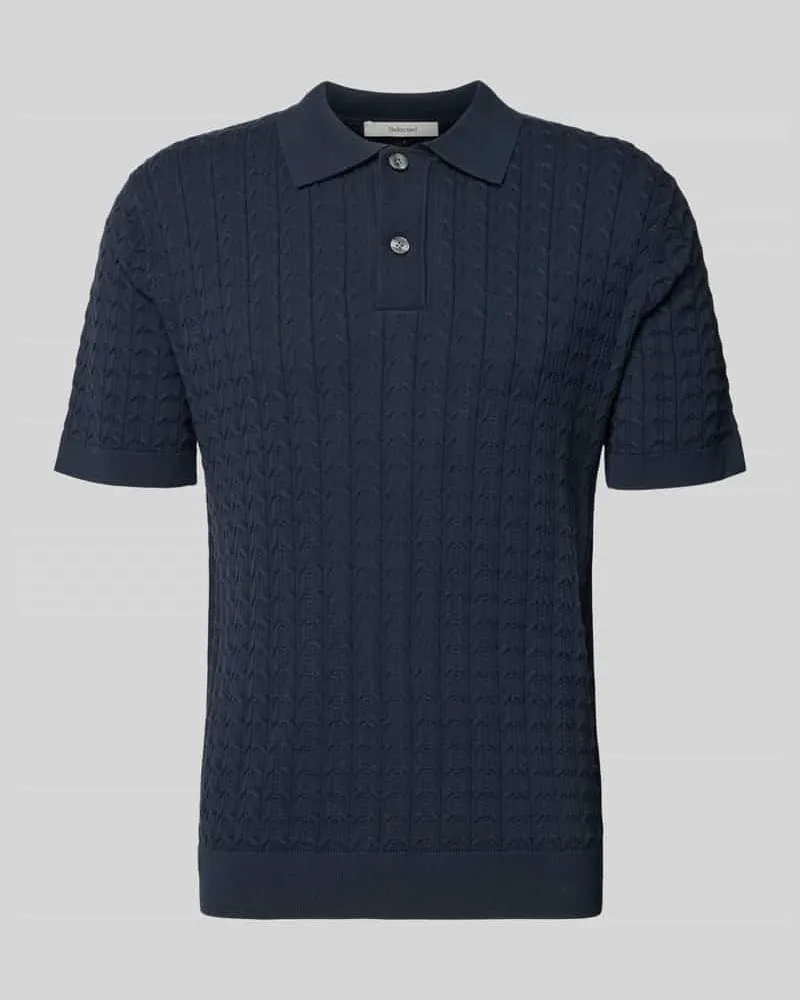 Selected Homme Regular Fit Poloshirt aus reiner Baumwolle Modell 'MATTIS Marine