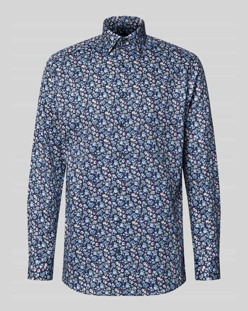 Olymp Regular Fit Businesshemd aus Baumwolle mit Kentkragen Marine