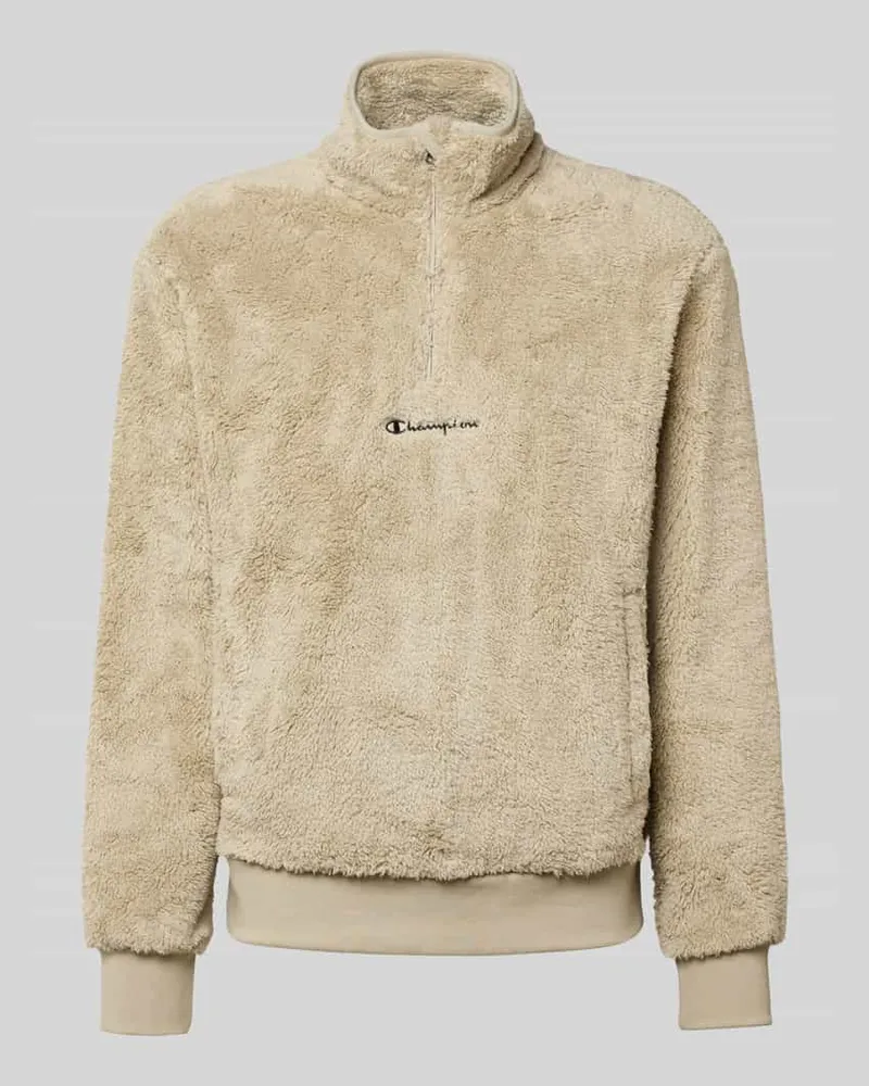Champion Sweatshirt mit Stehkragen Beige