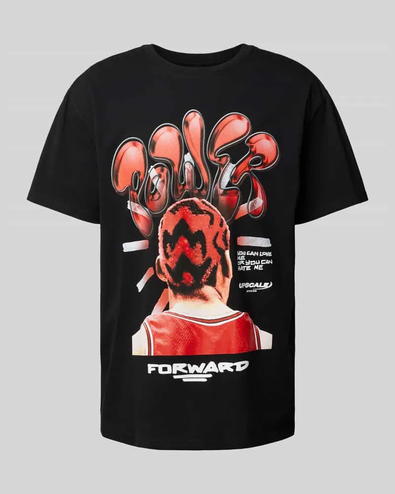 Mister Tee Oversized T-Shirt mit Motiv- und Statement-Print 