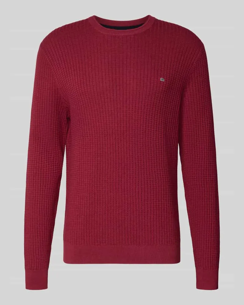 Christian Berg Strickpullover mit Label-Detail Dunkelrot