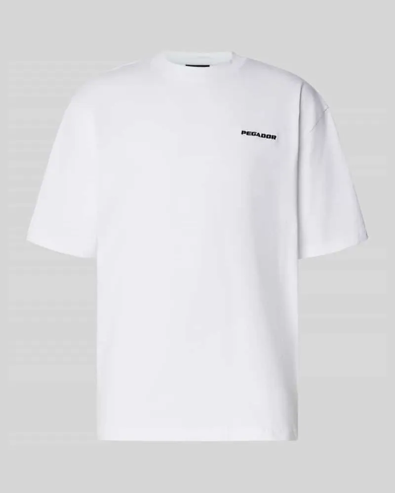 PEGADOR Oversized T-Shirt mit Label-Stitching 