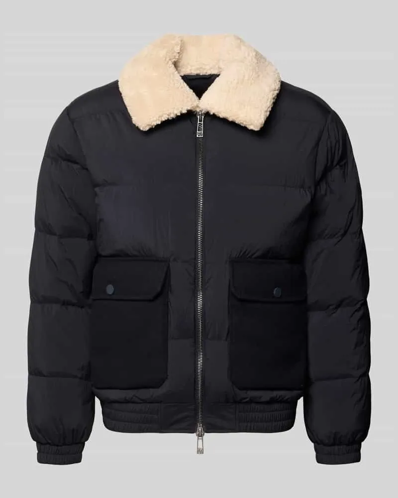 Armani Exchange Steppjacke mit Pattentaschen Dunkelblau