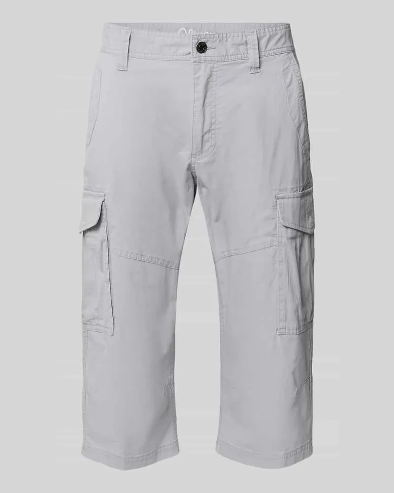 S.Oliver Relaxed Fit Cargoshorts aus Baumwoll-Mix Anthrazit