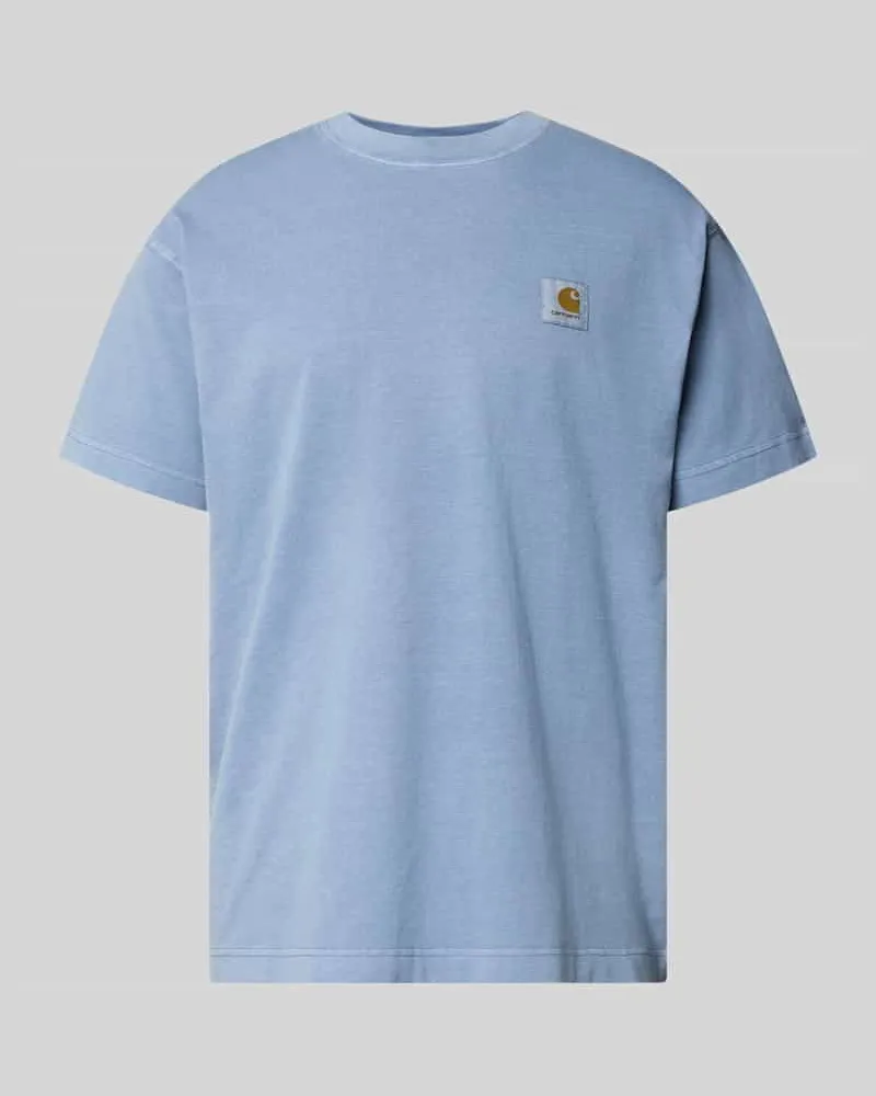 Carhartt WIP T-Shirt mit Label-Detail Modell 'Nelson Hellblau