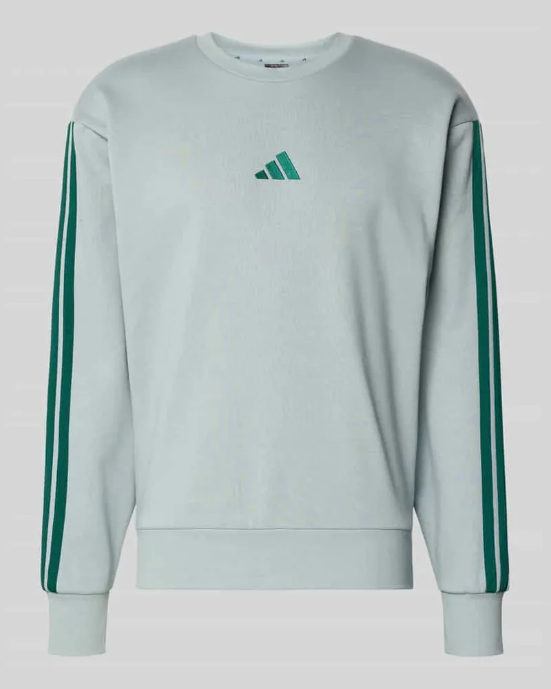 adidas Sweatshirt mit Rundhalsausschnitt und Logo Mint