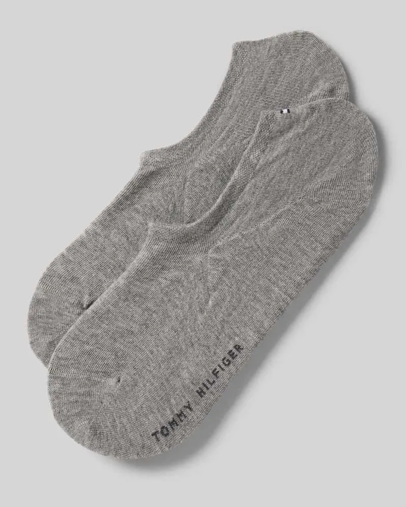 Tommy Hilfiger Sneakersocken mit Label-Detail im 2er-Pack Mittelgrau