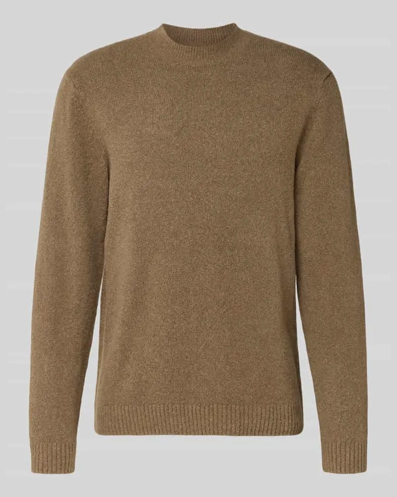 Jack & Jones Strickpullover mit Polokragen Modell 'MAVERICK Camel