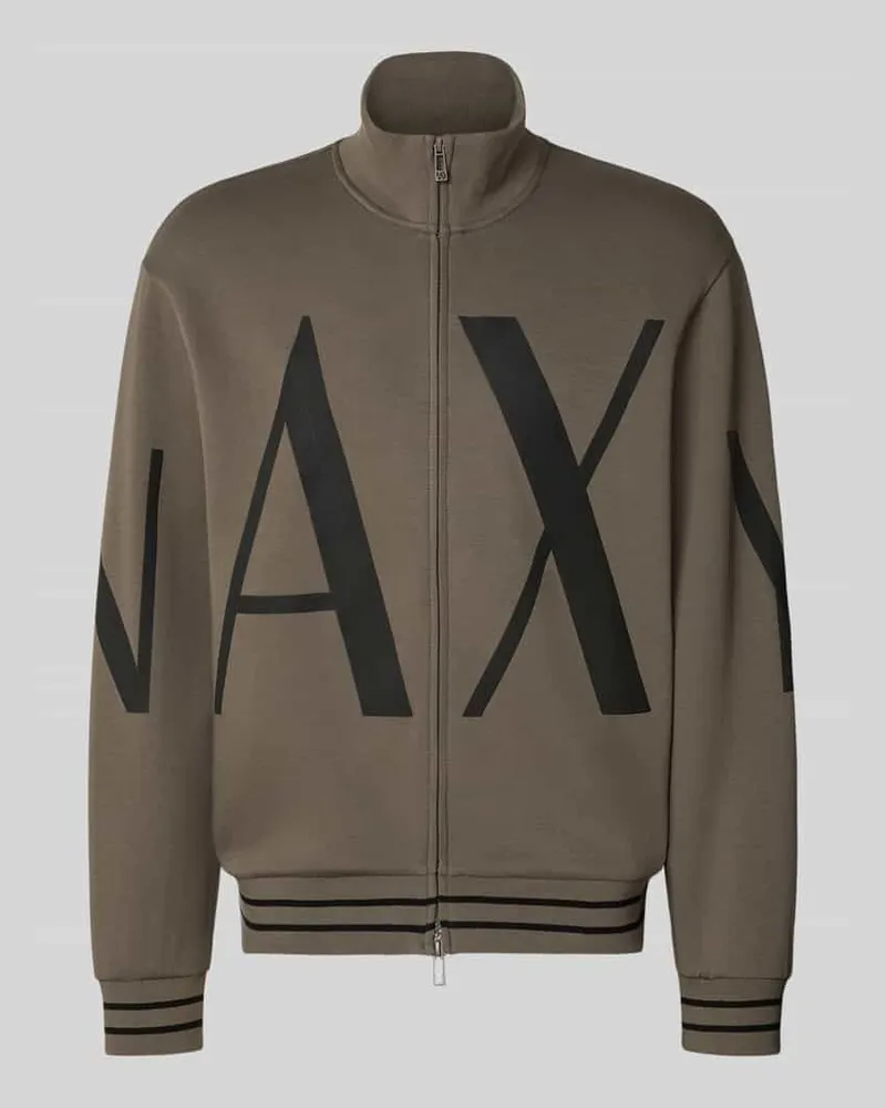Armani Exchange Sweatjacke aus Baumwoll-Mix Sand