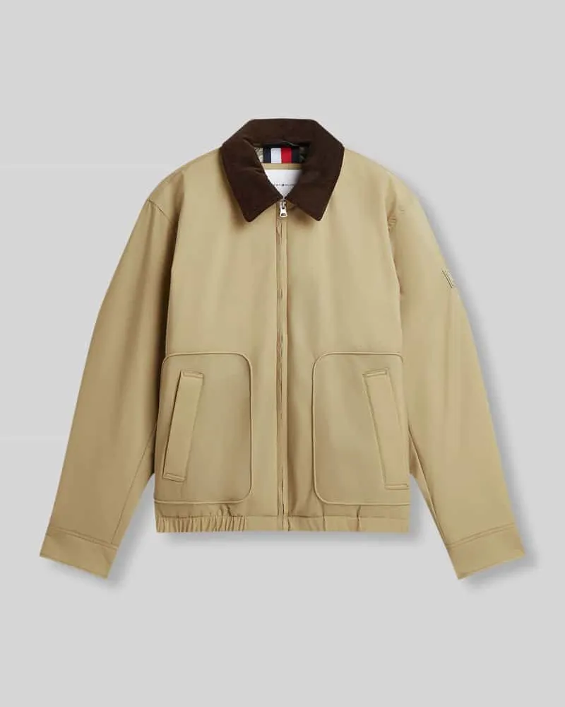 Tommy Hilfiger Bomberjacke mit Kontrastkragen Modell 'SURPLUS Beige