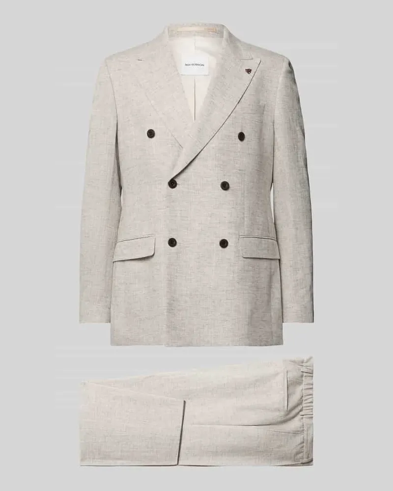 Roy Robson Anzug aus Viskose-Mix mit zweireihigem Sakko Offwhite