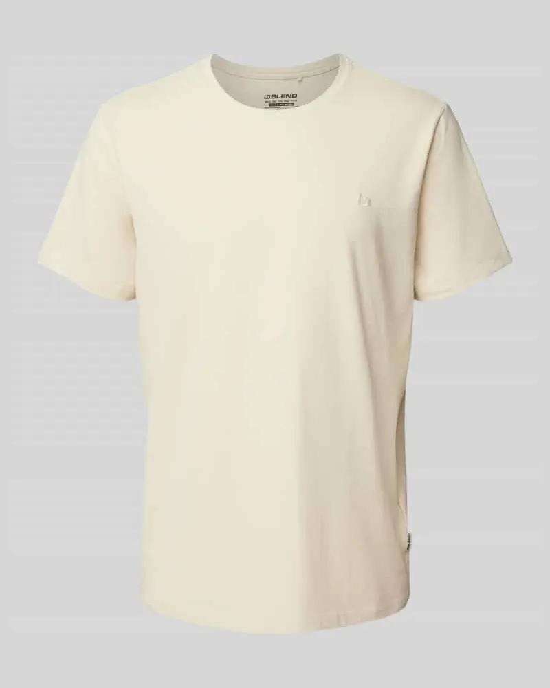 Blend T-Shirt mit geripptem Rundhalsausschnitt Modell 'Dinton 