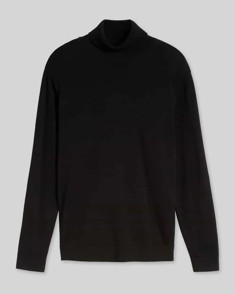 Tom Tailor Rollkragenpullover mit Feinstrickstruktur Black