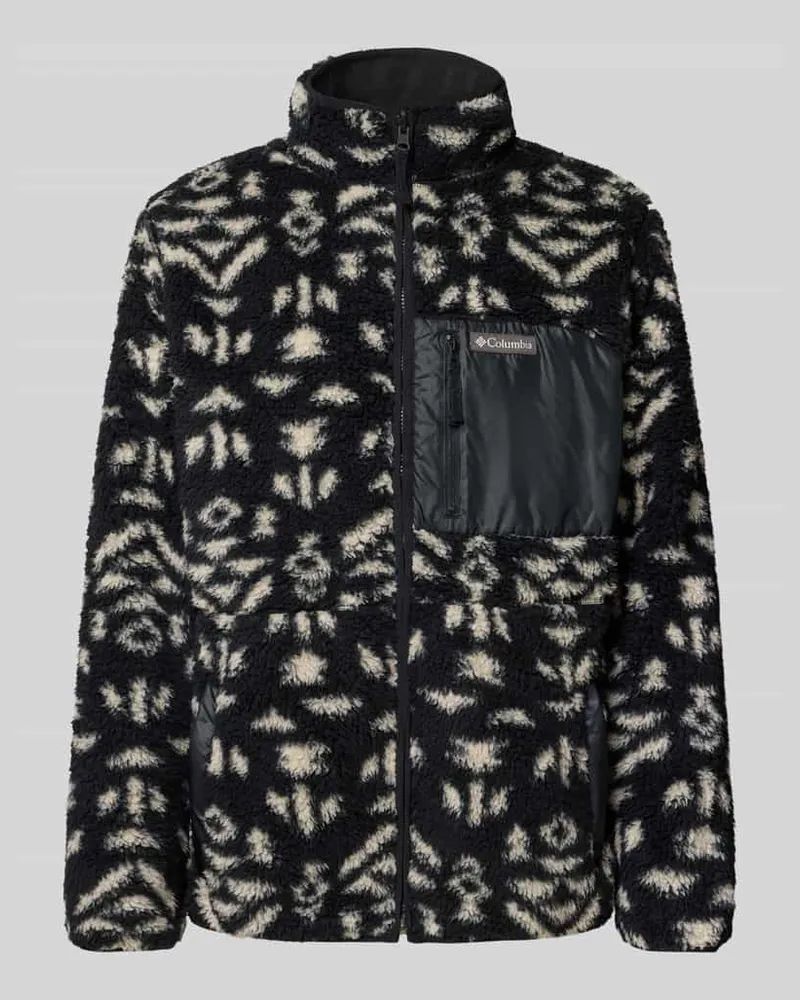 Columbia Sportswear Company Regular Fit Jacke in Teddy-Optik mit Brusttasche Black