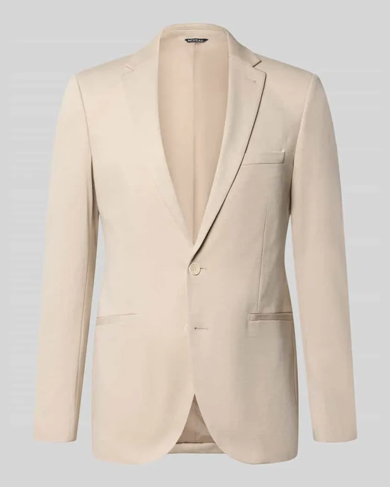 McNeal Slim Fit 2-Knopf-Sakko mit Paspeltaschen Beige