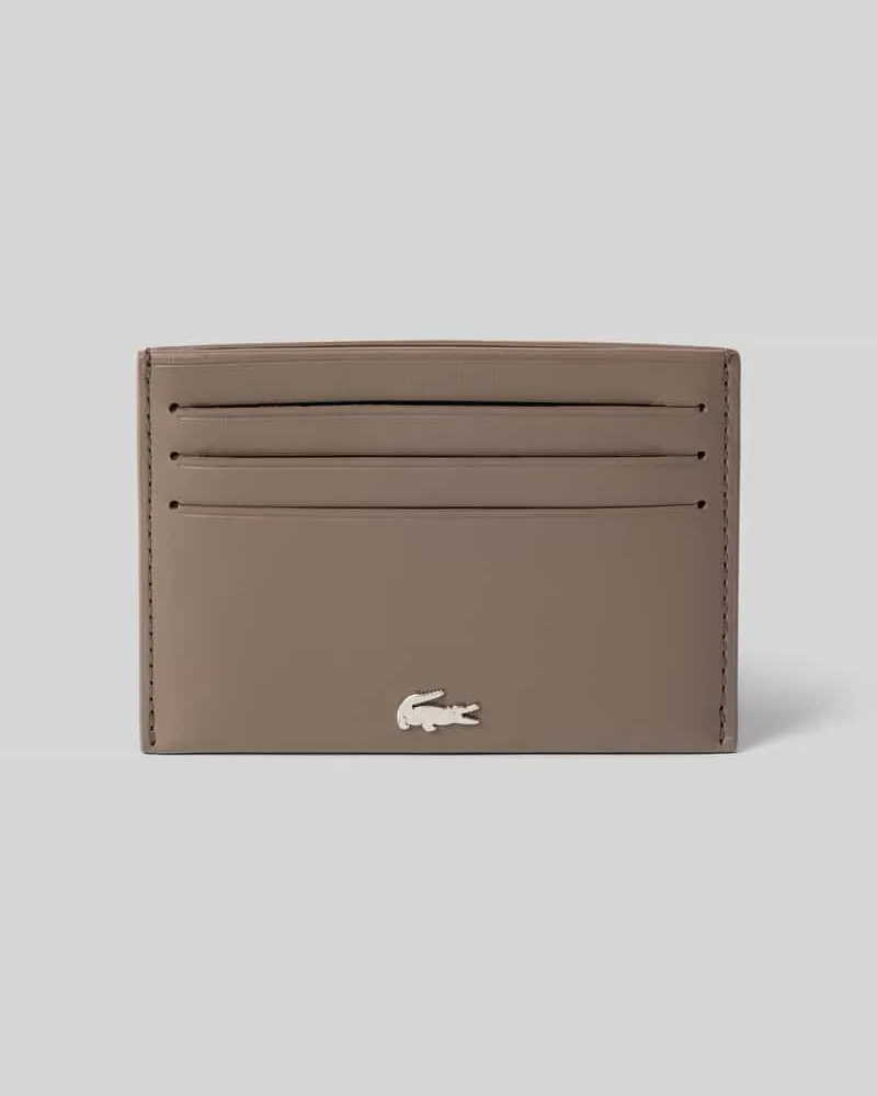 Lacoste Portemonnaie aus echtem Rindsleder Schlamm