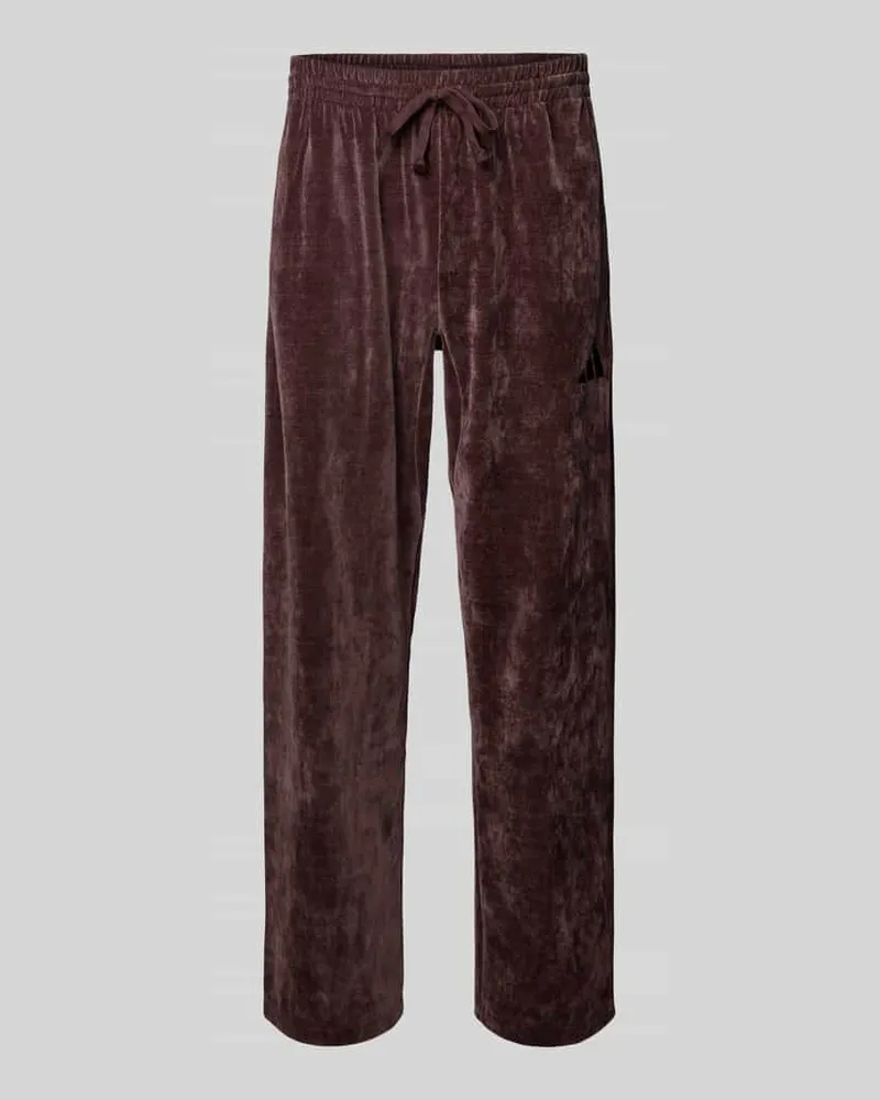 adidas Sweatpants mit elastischem Bund Dunkelbraun
