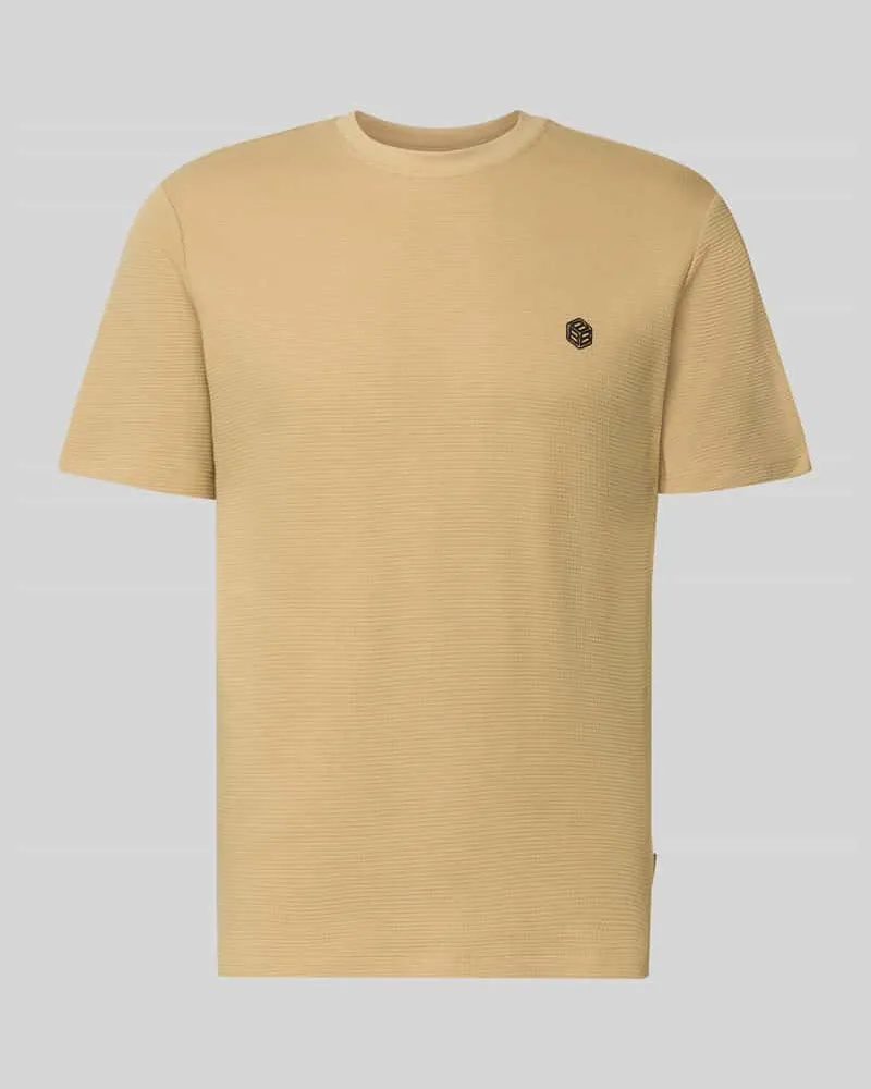 Blend T-Shirt mit Label-Detail Modell 'FILLIP Beige