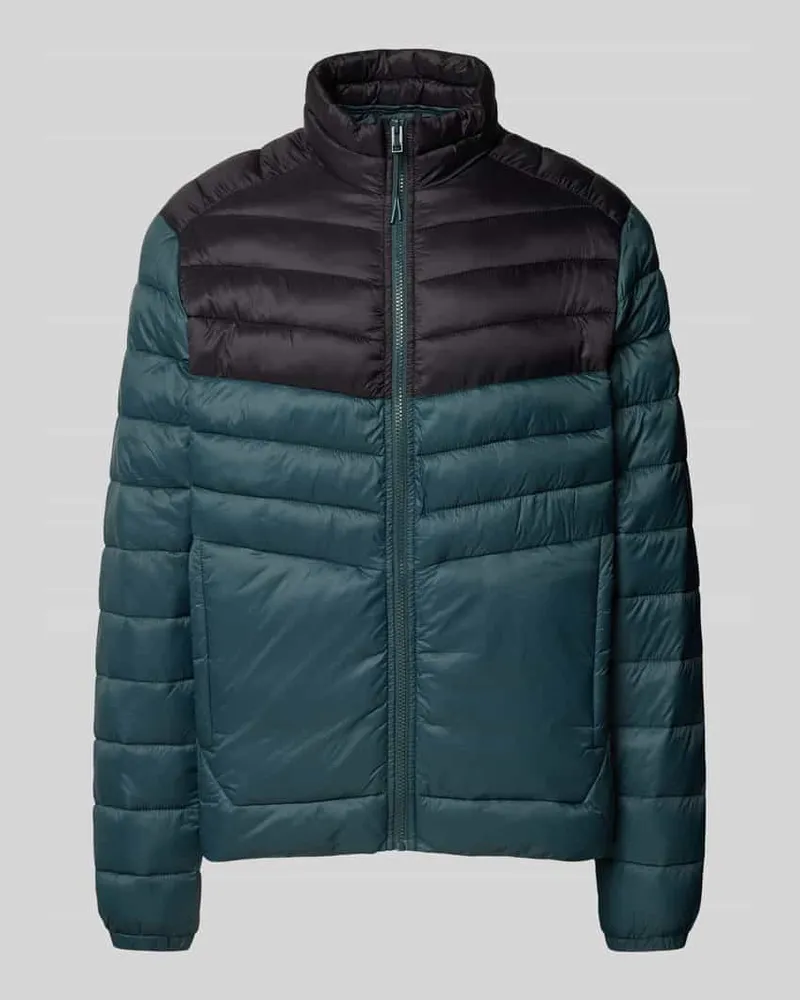 Jack & Jones Steppjacke mit Stehkragen Modell 'ESPRINT Petrol