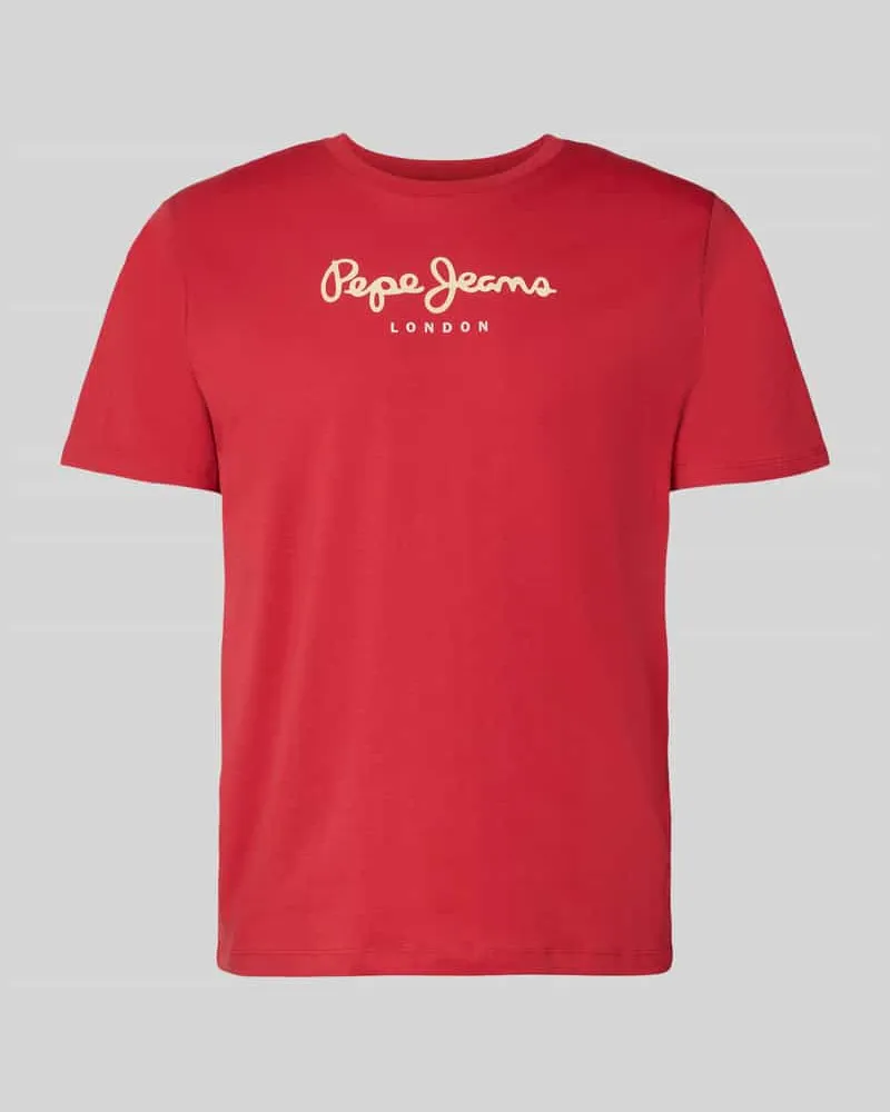 Pepe Jeans Regular Fit T-Shirt aus reiner Baumwolle Modell 'EGGO Rot