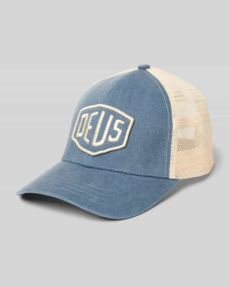 Deus Ex Machina Trucker Cap mit Label-Patch Rauchblau