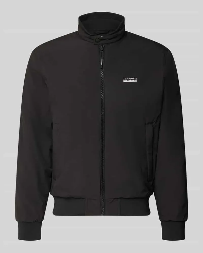 Jack & Jones Regular Fit Bomberjacke mit Logo Modell 'BROOKLYN Black
