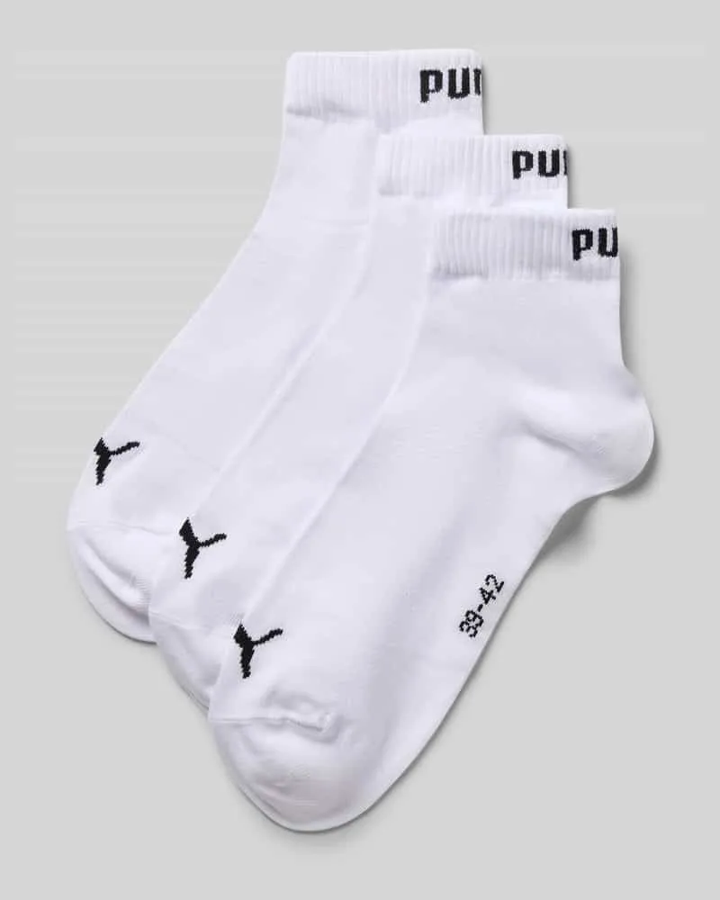 Puma Socken aus Baumwoll-Mix im 3er-Pack Modell 'QUARTER Weiss