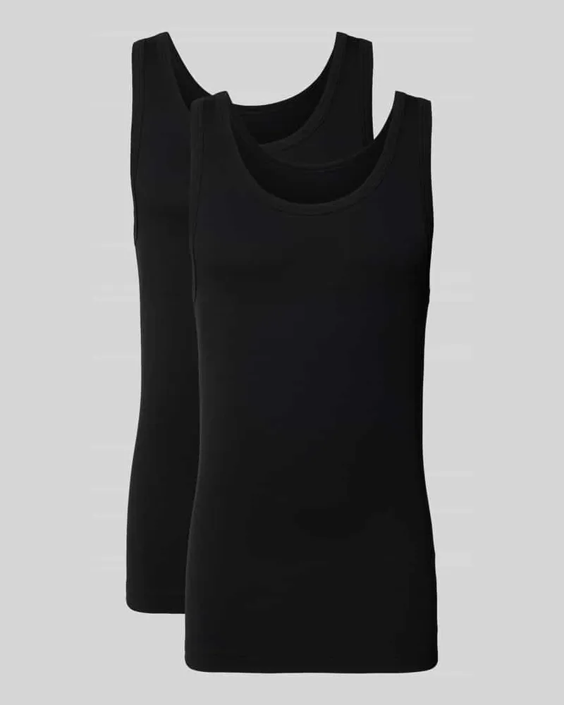 Schiesser Tanktop mit Rundhalsausschnitt im 2er-Pack Black