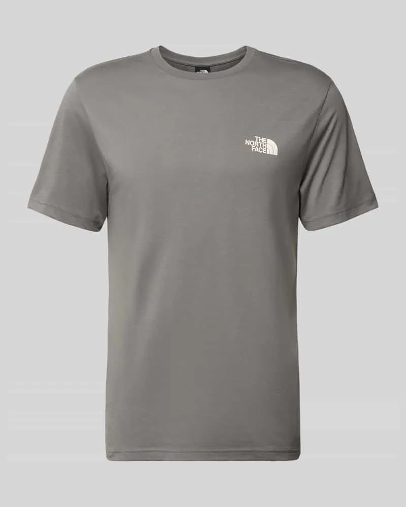 The North Face T-Shirt mit Label-Print Anthrazit