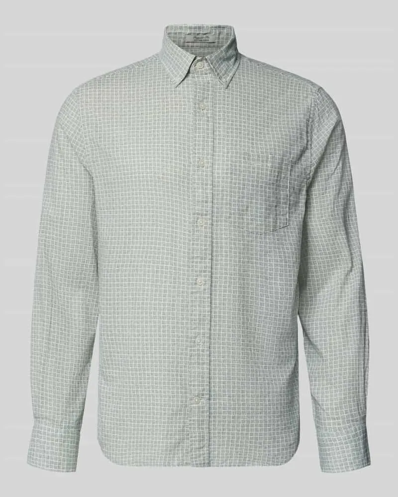 Gant Regular Fit Freizeithemd aus Leinen-Baumwoll-Mix Schilf