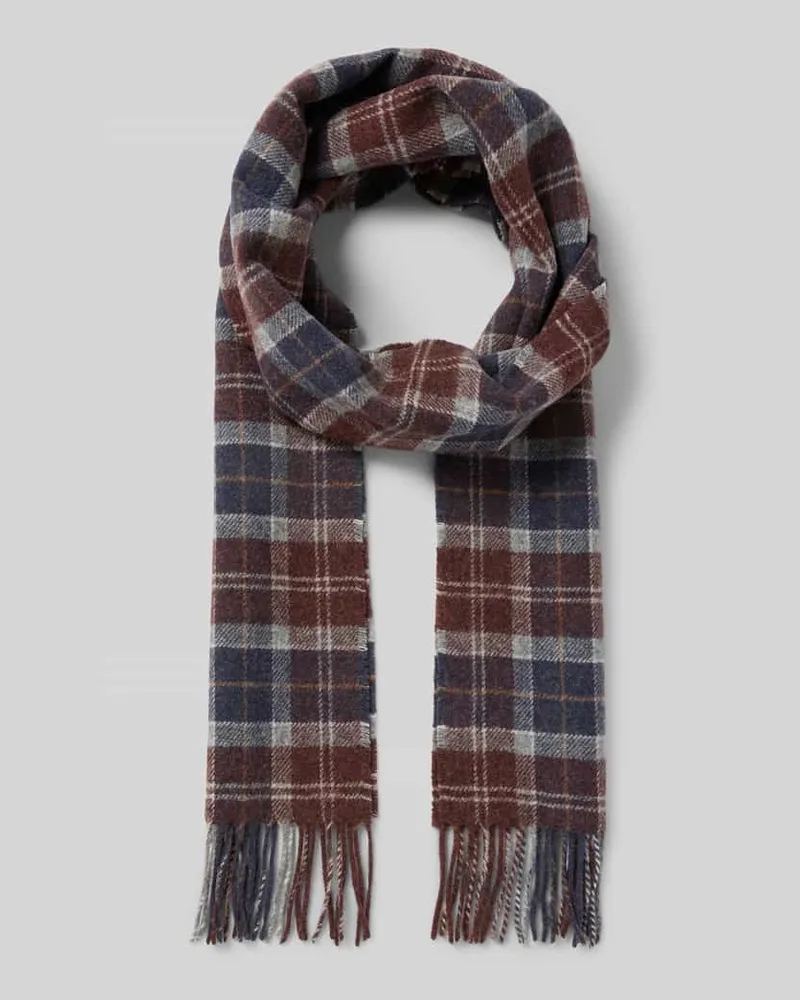 Barbour Schal aus reiner Wolle Dunkelblau