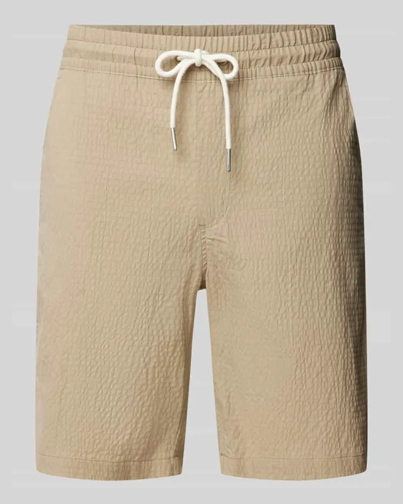 Lindbergh Bermudas mit elastischem Bund Sand