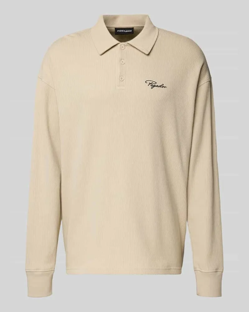 PEGADOR Poloshirt mit Label-Stitching 