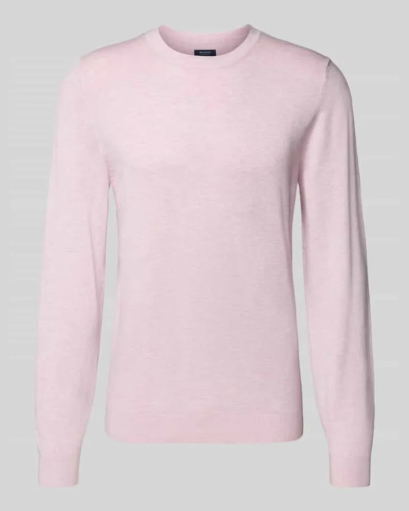 McNeal Strickpullover mit gerippten Abschlüssen Hellrosa
