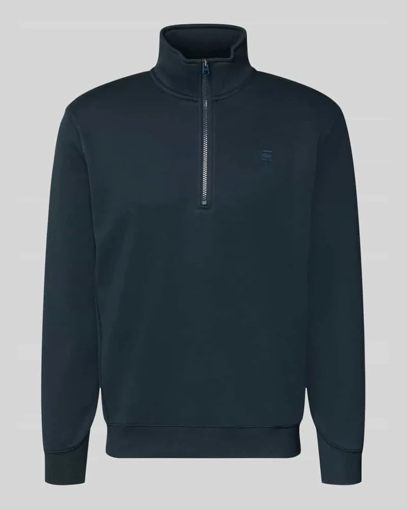 G-STAR RAW Sweatshirt mit Stehkragen und Reißverschluss Marine