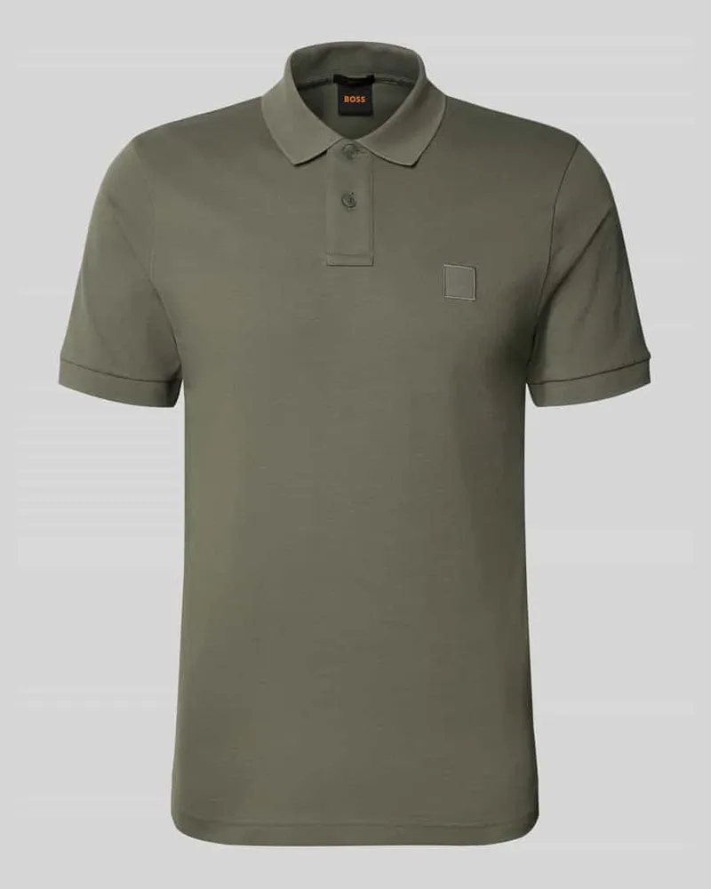 HUGO BOSS Slim Fit Poloshirt aus Baumwoll-Mix Modell 'PASSENGER Oliv