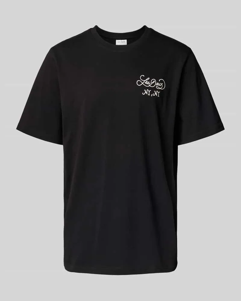 LES DEUX T-Shirt mit Rundhalsausschnitt Modell 'Orchard Black