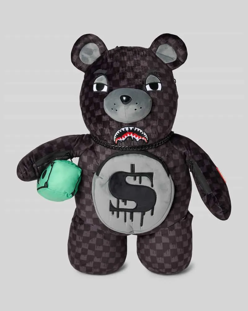 Sprayground Rucksack in Teddy-Optik Modell 'DRIPPING SHARKS IN PARIS Black